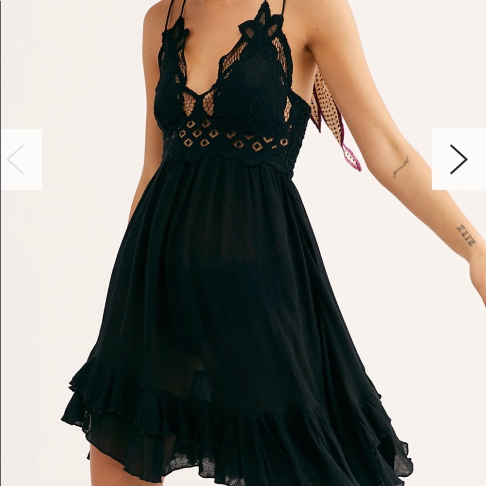 Free People One Adella Slip Dress in Black